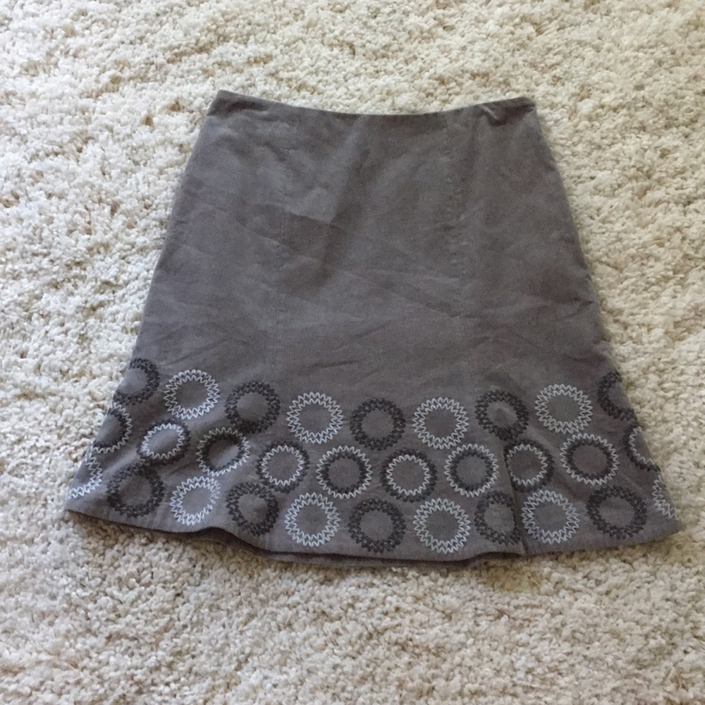 Boden A-Line Gray Corduroy Skirt (6P)